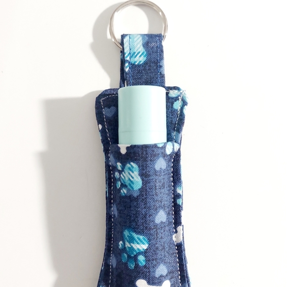 Chapstick Holder, Lighter Holder, Keyring Holder, Paw Prints - Picture 1 of 3